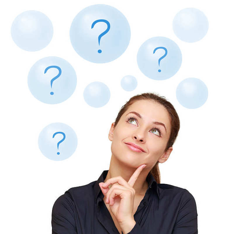 Woman thinking about questions